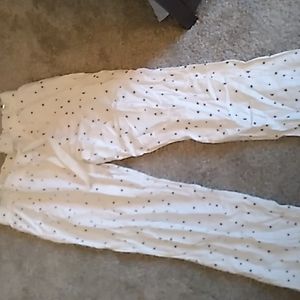 Women's Old Navy pajama pants. White with Grey stars and moons 100% cotton